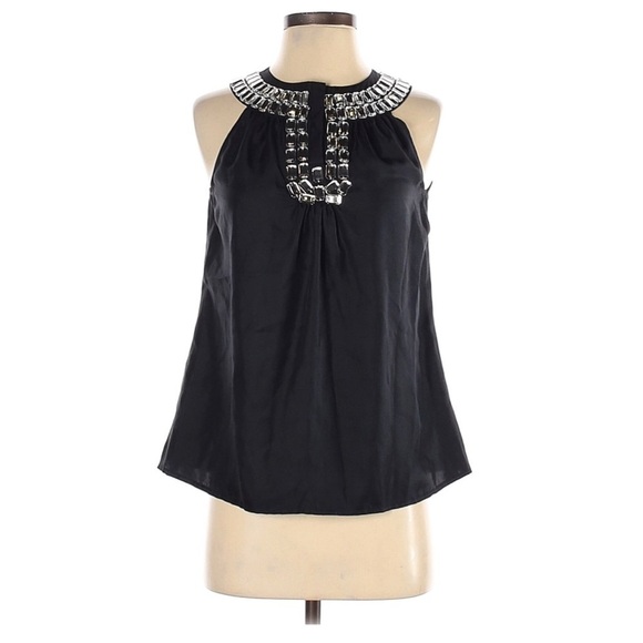 MICHAEL Michael Kors Silk Sleeveless Jewel Top - Picture 1 of 14